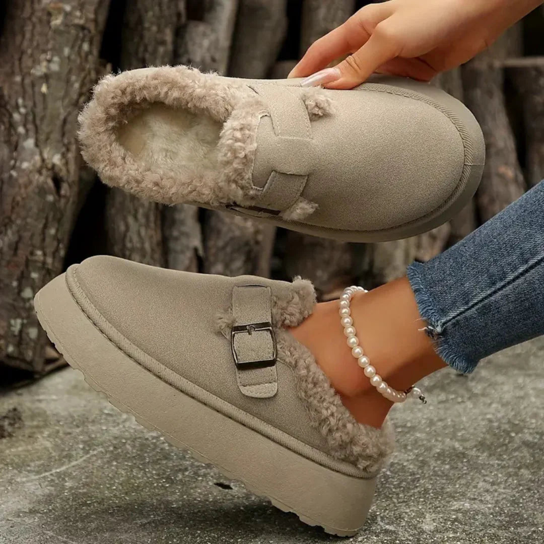 Soft Buckle Slippers