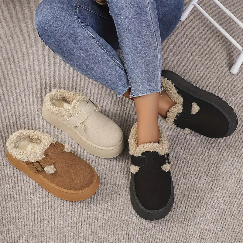 Soft Buckle Slippers