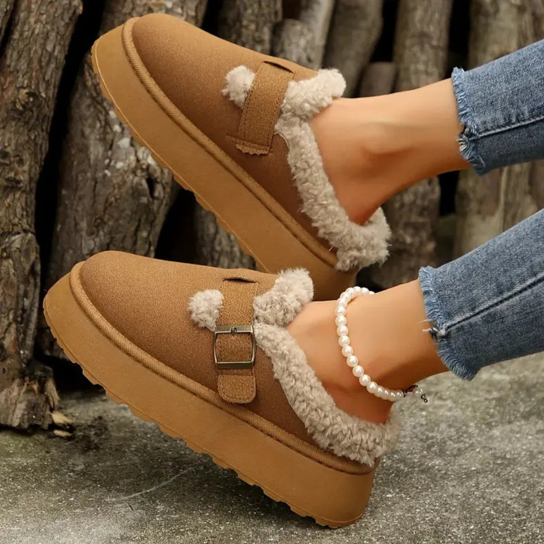 Soft Buckle Slippers