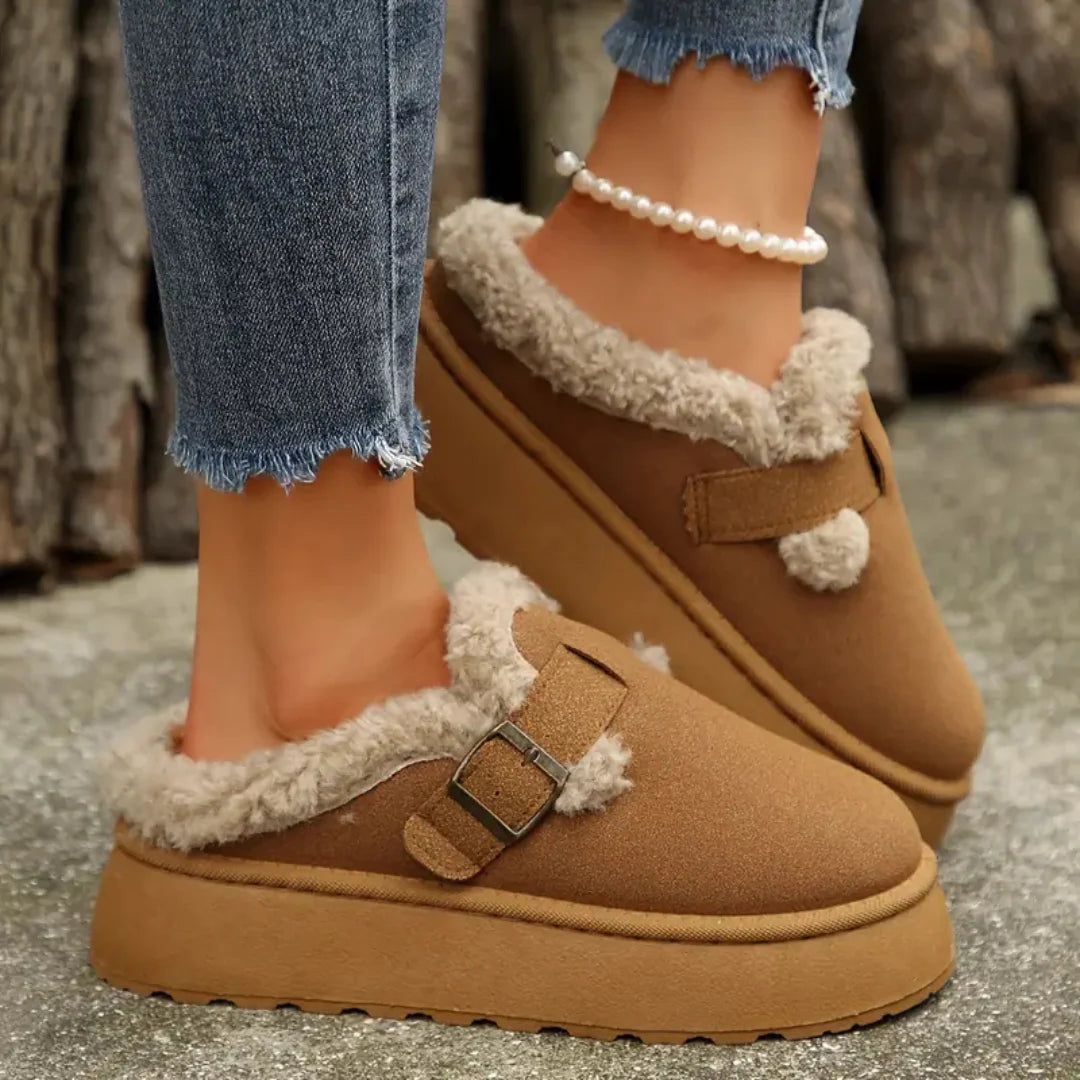 Soft Buckle Slippers