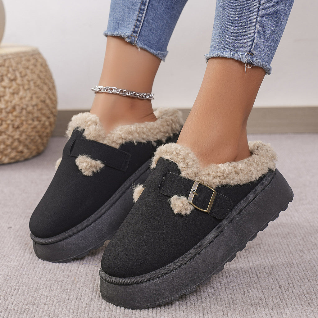 Soft Buckle Slippers