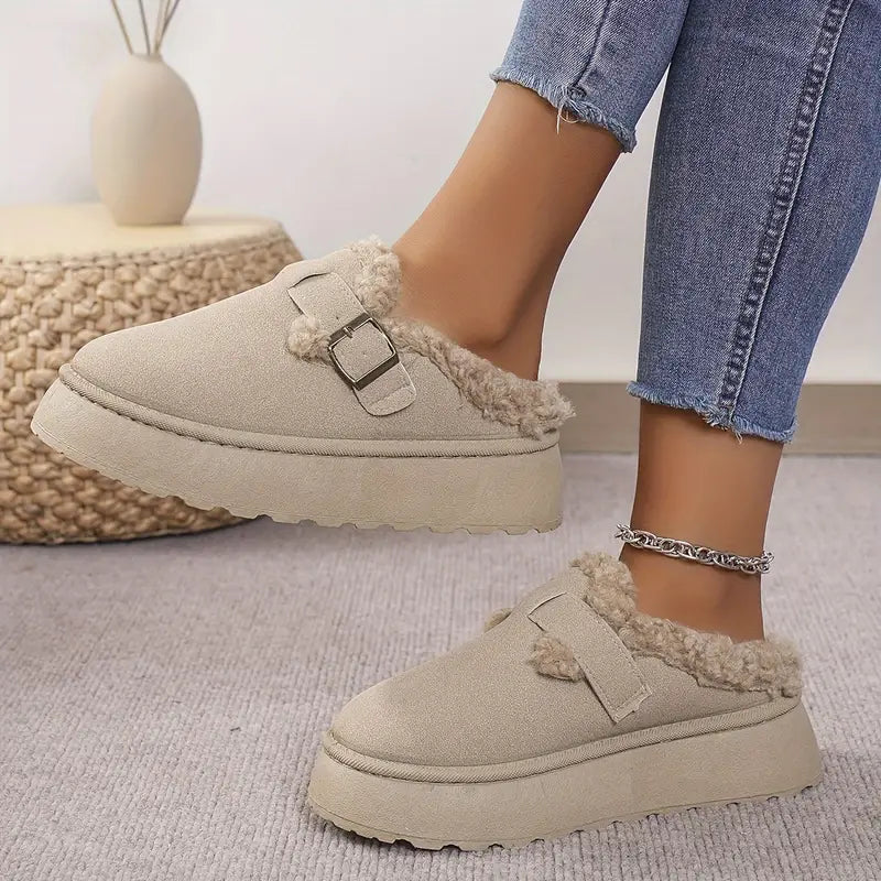 Soft Buckle Slippers