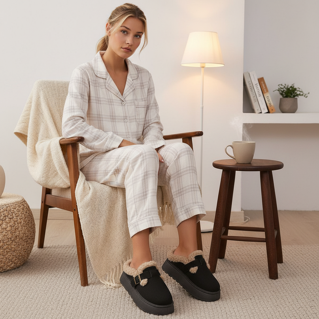 Soft Buckle Slippers